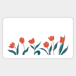 Stylized tulip flowers Sticker